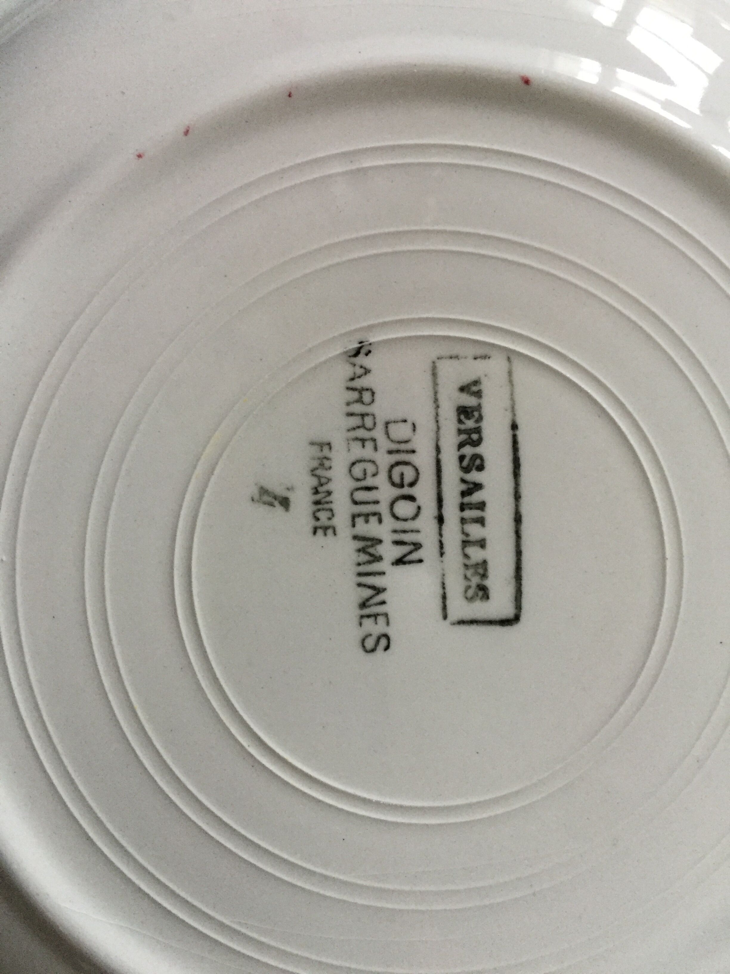 Ten vintage hollow plates Digoin Sarreguemines versailles model