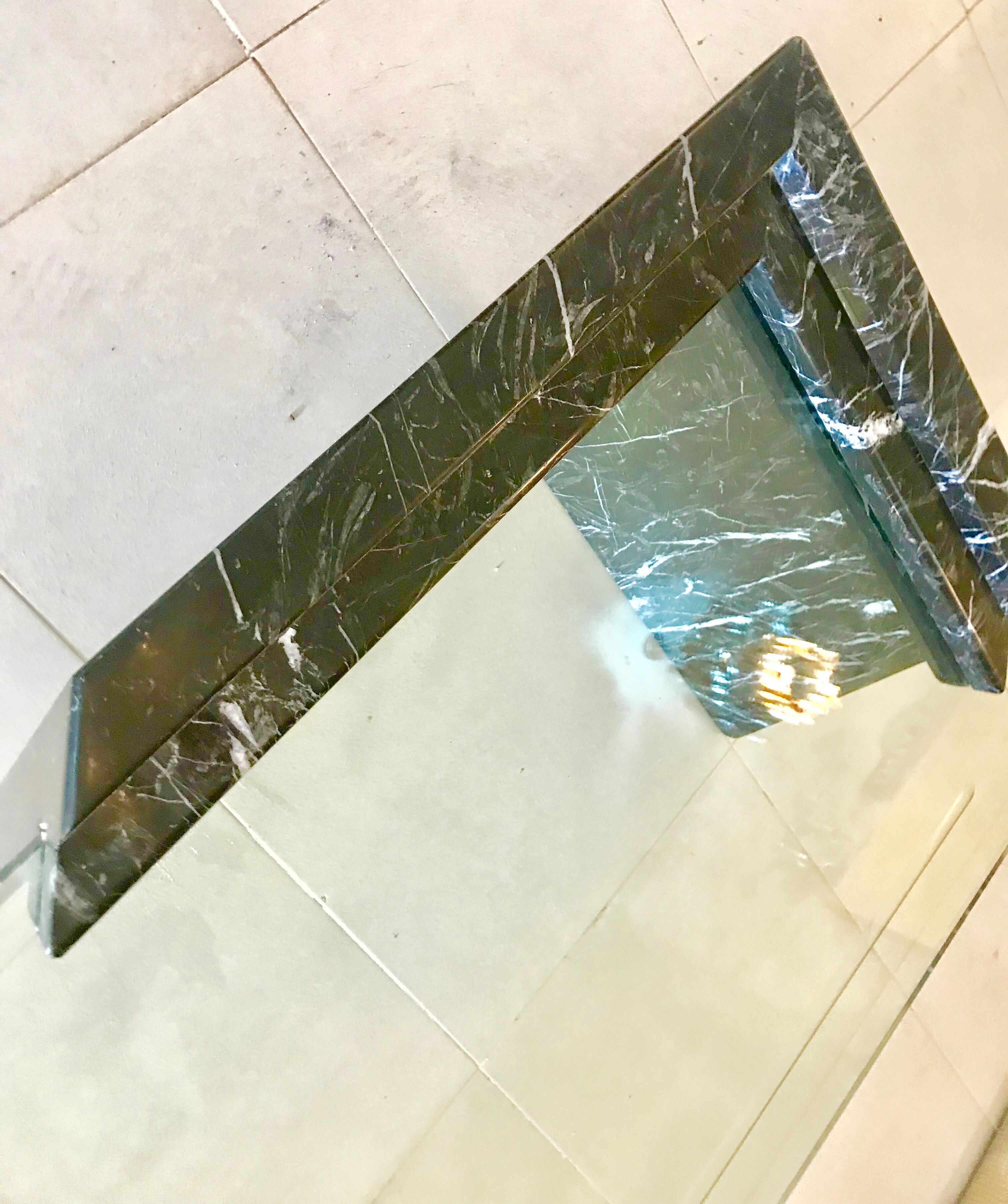 B&B Italia large table in black marble and glass