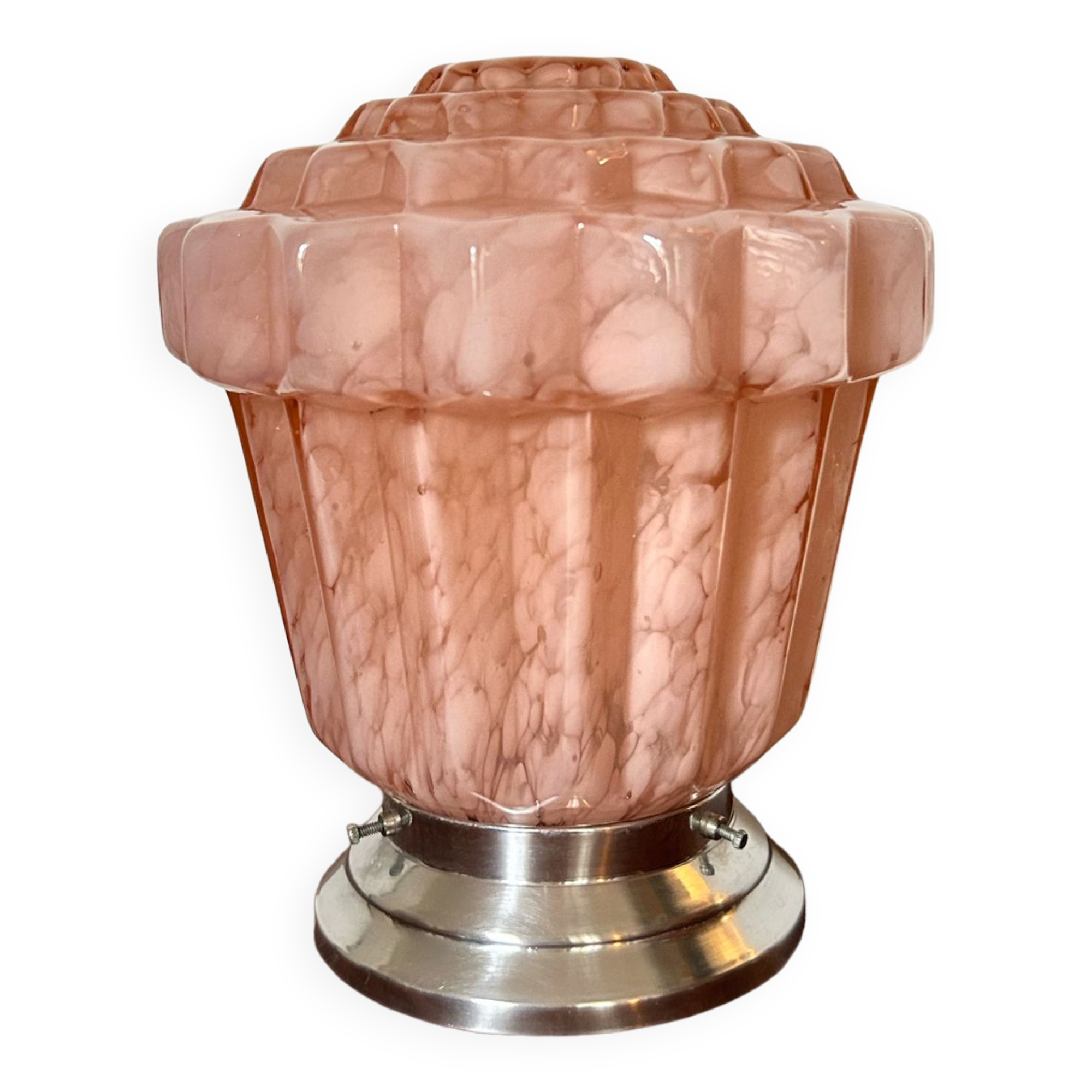 Art Deco glass globe lamp from Clichy