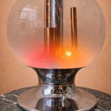 Lampe de Bureau en Verre et Chrome de Selenova, Italie, 1970