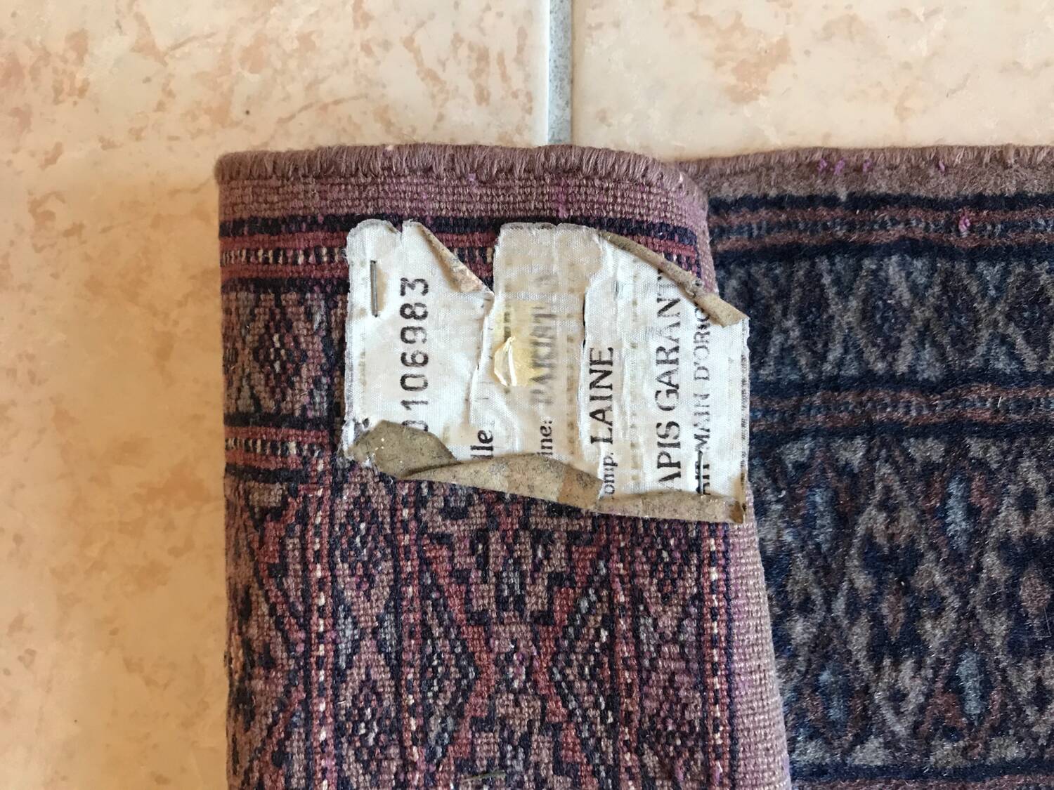 Geometric rug from Pakistan