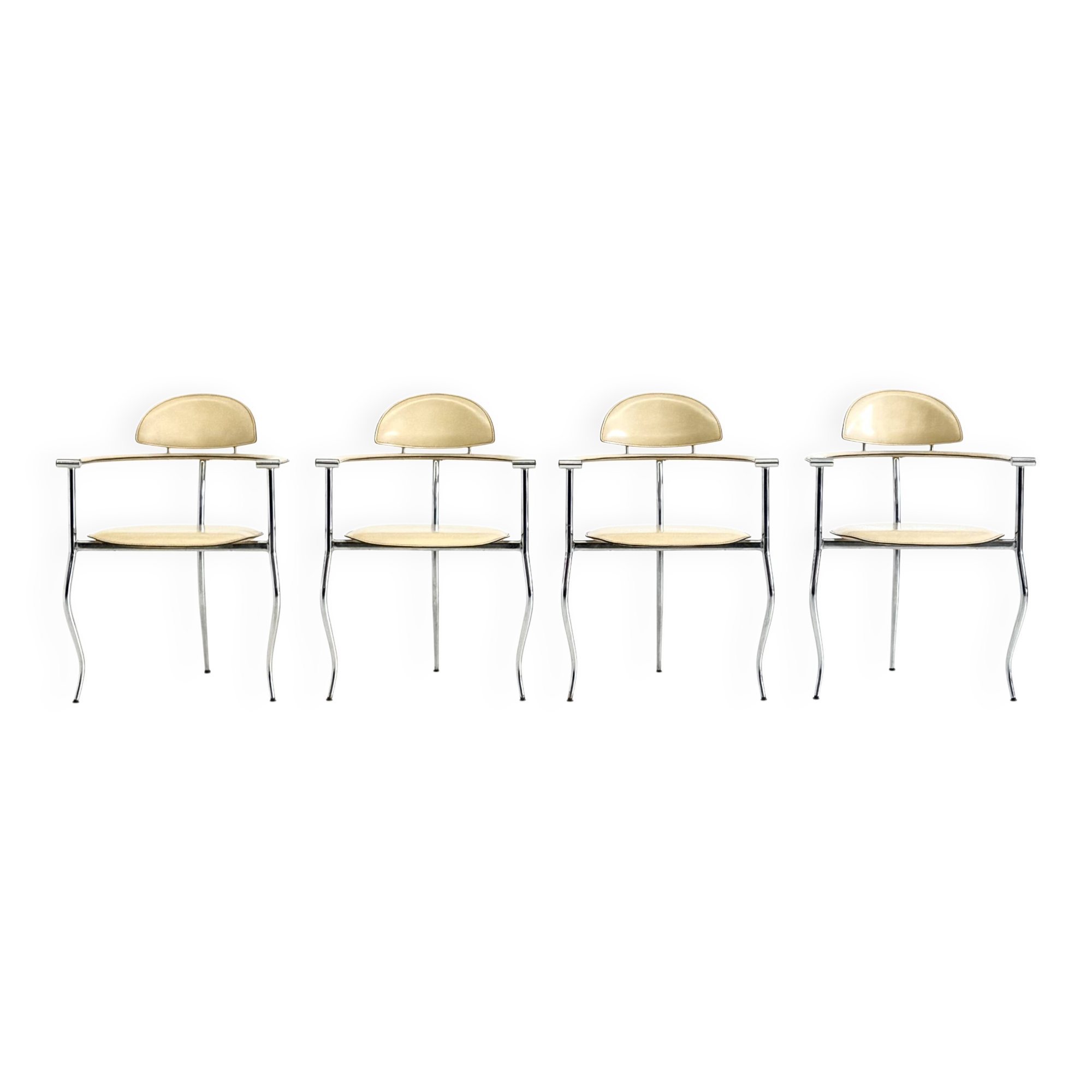Ensemble de chaises de salle à manger Marilyn Stiletto jaunes Arrben Italie