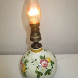 Lampe de table , boule céramique décorée