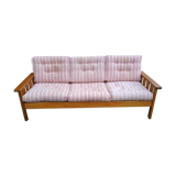 Pine sofa 3 places seventies