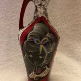 Vintage vase, made of glazed lava stone.