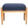 Vintage navy blue wool stool in mid-century style, Edmund Homa, 1960s.