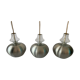 3 suspensions Raak Carthago aluminium and glass 1970