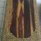Large vintage Indian coffee table made of solid sheesham wood and brass.