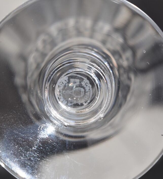 6 laccarat crystal champagne flutes model Cassino stamped