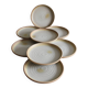 Lot de 8 assiettes à dessert en grès