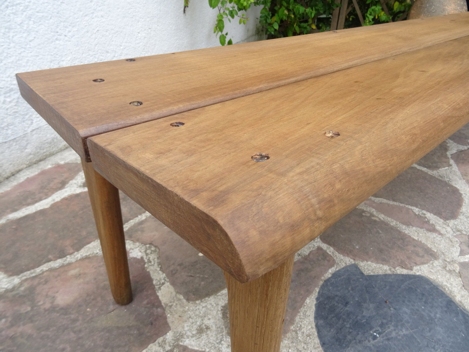 Oak cloakroom bench 247 cm