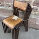 Set of 6 industrial school chairs vintage school communities