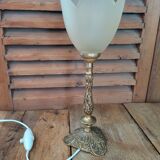 Art deco lamp living room bronze tulip glass paste orange dp 1122201