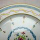 Assiette en porcelaine de Limoges pour Haviland bleue et or