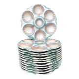 Barbotine oyster plates Digoin