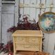 Boite à bijoux en rotin et bois vintage