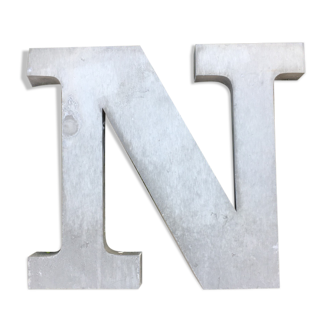 Letter N of large size zinc sign