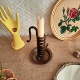 Spiral cellar rat candle holder - vintage