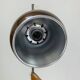 Eyeball floor lamp by Temde Leuchten, copper metal, teak and chrome, 70s.