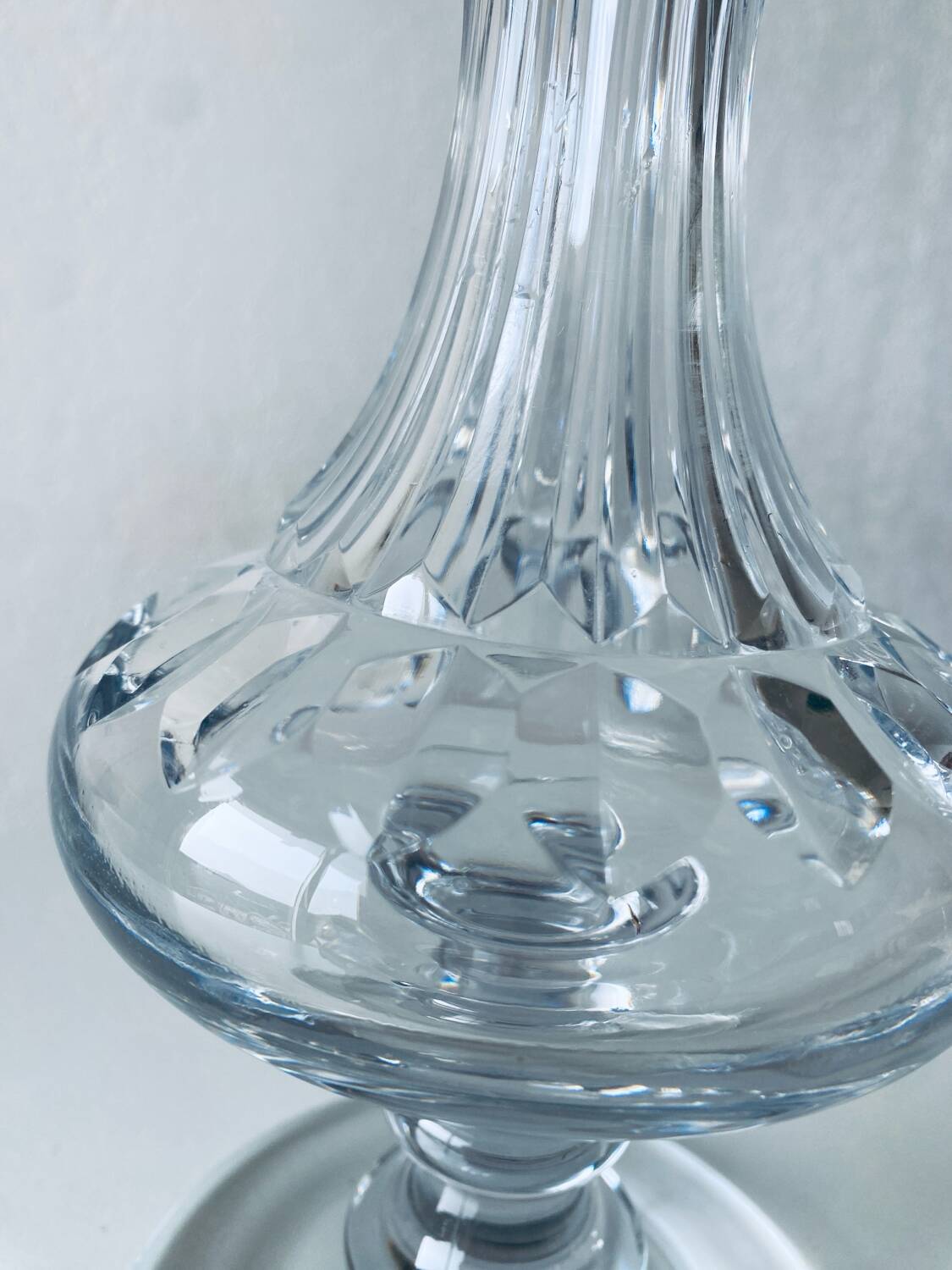 Crystal footed vase