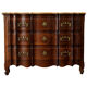 Bordeaux Crossbow Commode in Solid Mahogany, Louis XV Period