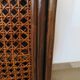 Retro-vintage-Low sideboard-library - cane-wood-rattan-1960s