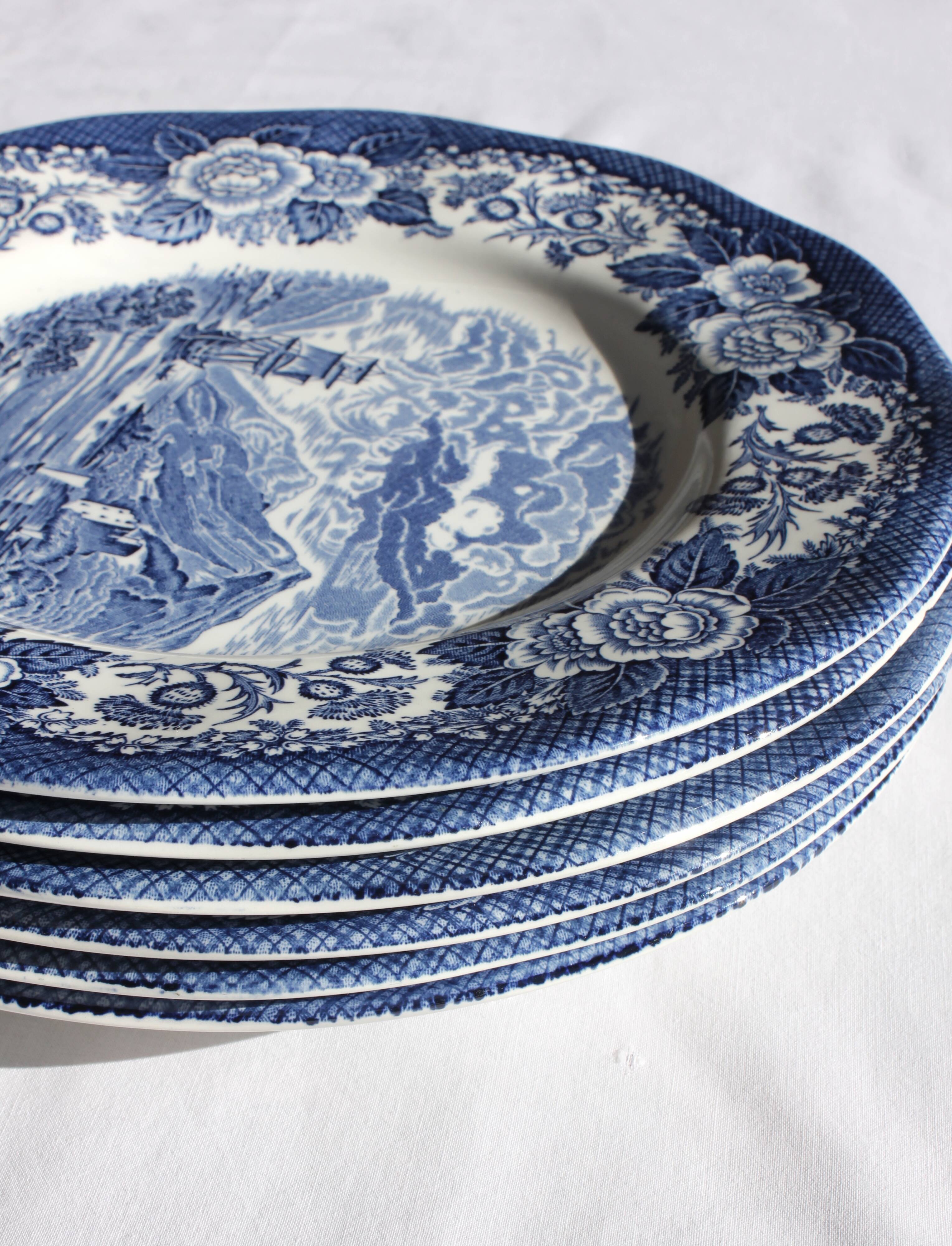 6 flat plates "lochs of scotland" wedgwood