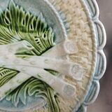 Rare antique earthenware asparagus plate. Salins-les-Bains