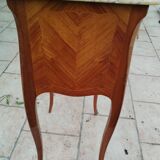 Pair of Louis XV style bedside tables with marble top