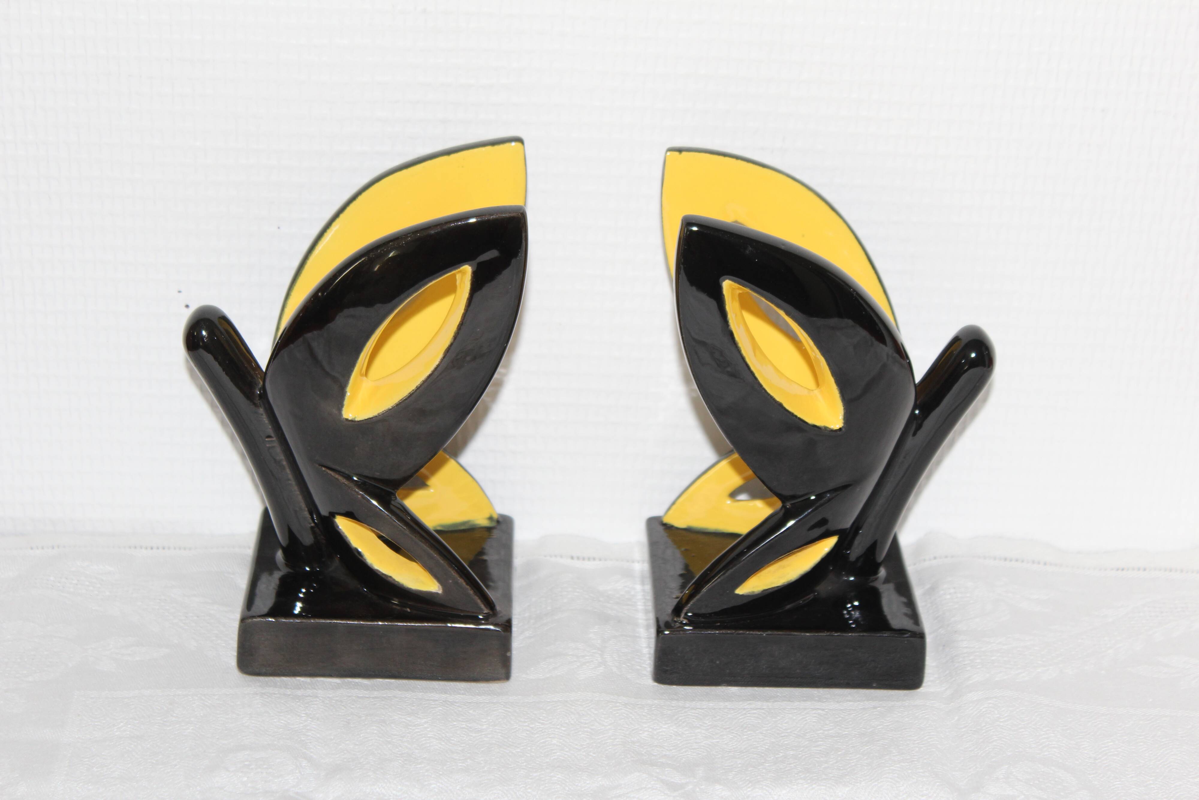 Pair of ceramic book greenhouse