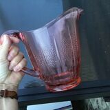 Pitcher pink glass water jug