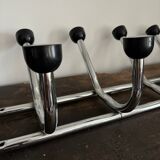 Old chrome coat rack with 12 hooks