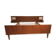 Vintage Scandinavian bed 2 seater 1960s