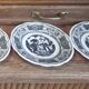 Set of 6 talking plates on "the language of flowers" in Gien earthenware