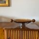 Art Deco large orange glass centerpiece / vide-poche, Italy 1940s