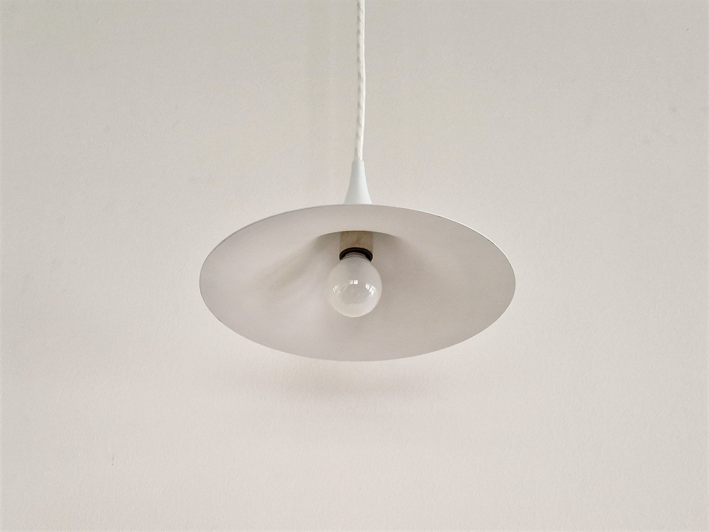Set of 2 white "Micro" Semi pendant lamps by Claus Bonderup & Torsten Thorup for Lyfa