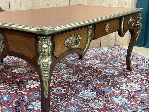 Bureau et son fauteuil de style Régence d'époque Napoléon III - fin XIXème