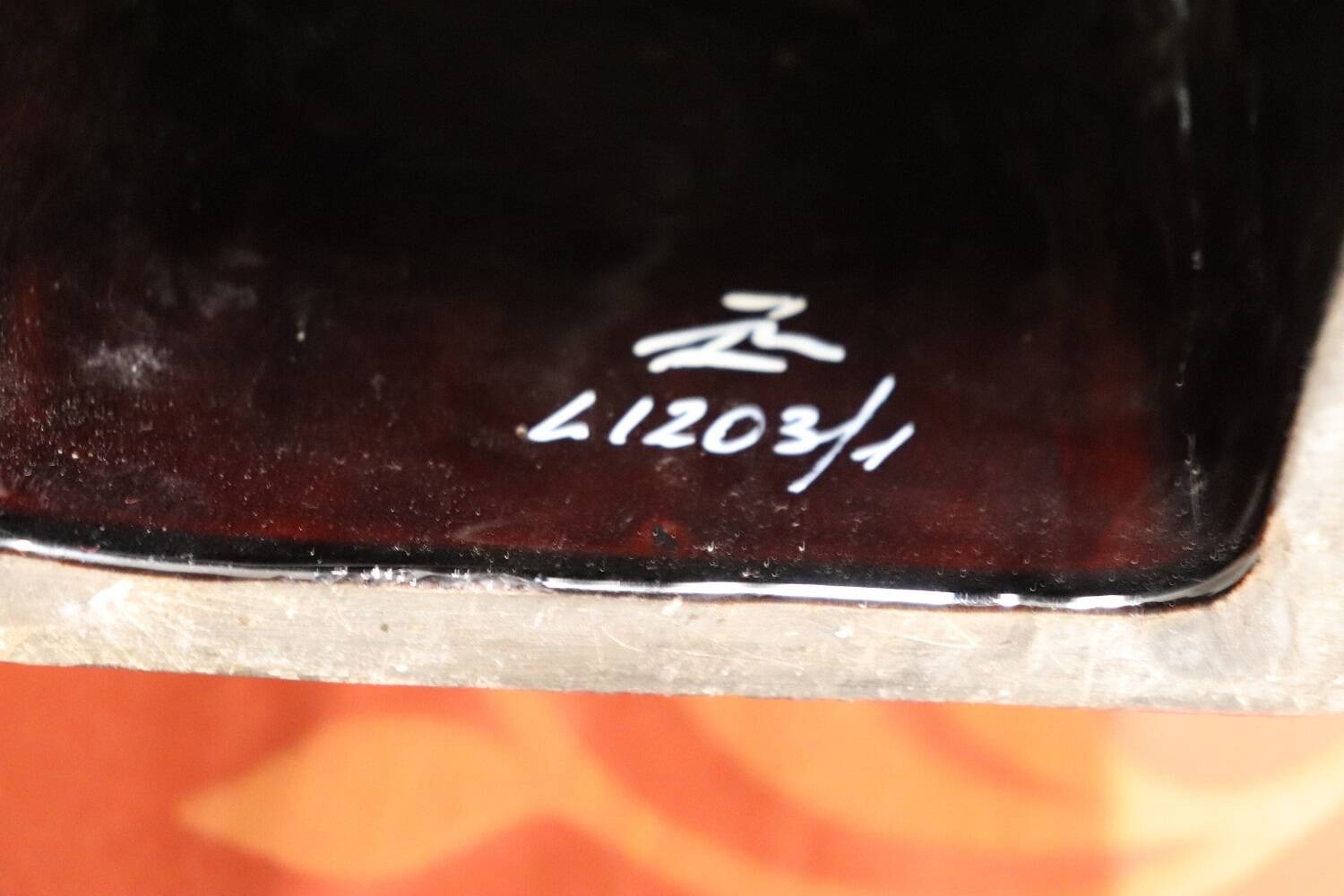 Vintage Brown Ceramic Pineapple Desk Lamp, 1970s