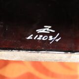 Vintage Brown Ceramic Pineapple Desk Lamp, 1970s