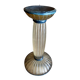 Art Deco Frosted Acrylic and Verdigris Brass Pricket Candleholder