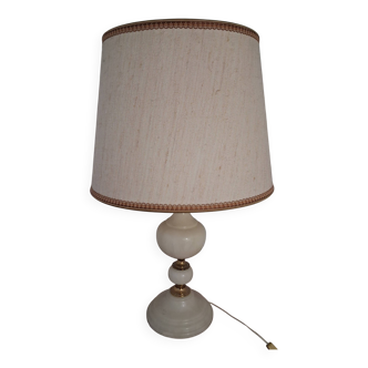 Lamp with an onyx and brass base.