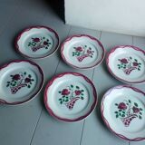 6 Lunéville flat plates, Model "Mireille" 1960