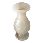 Vintage Alabaster Bud Vase – Cream Stone