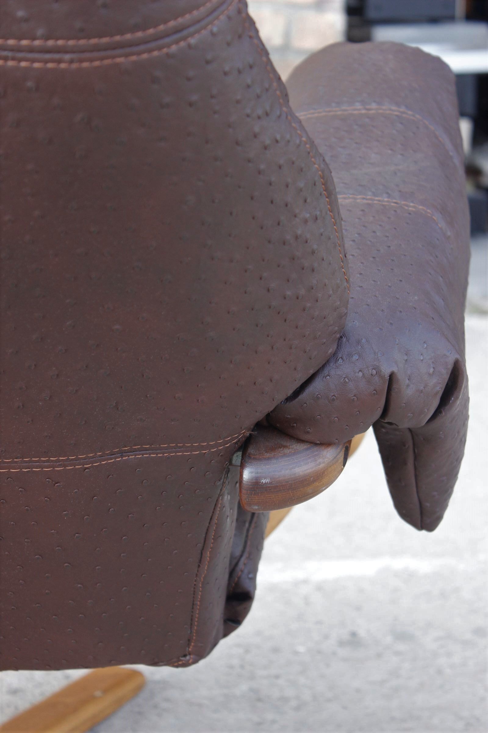 Relaxation armchair & Ottoman Scandinavian design Sweden 1960s