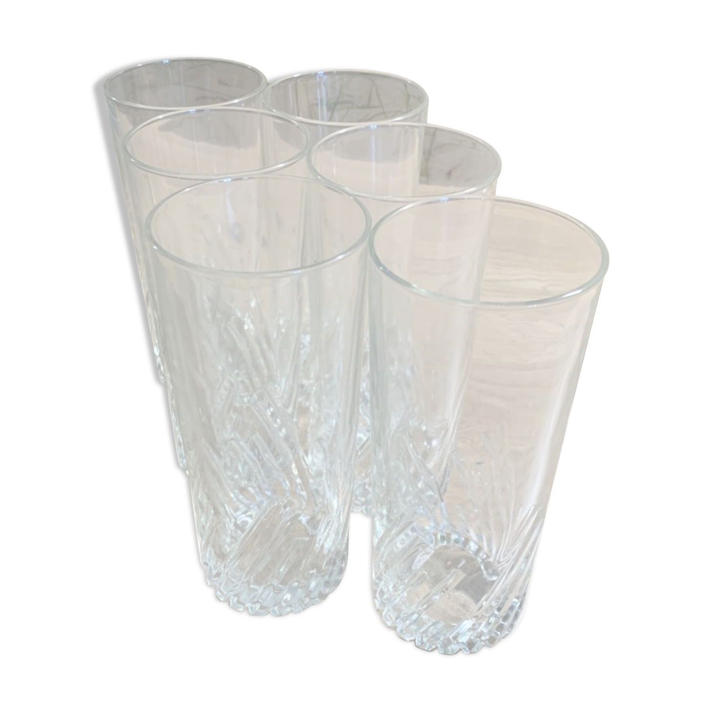 Set of 6 large glasses water / soda / aperitif ~15cm