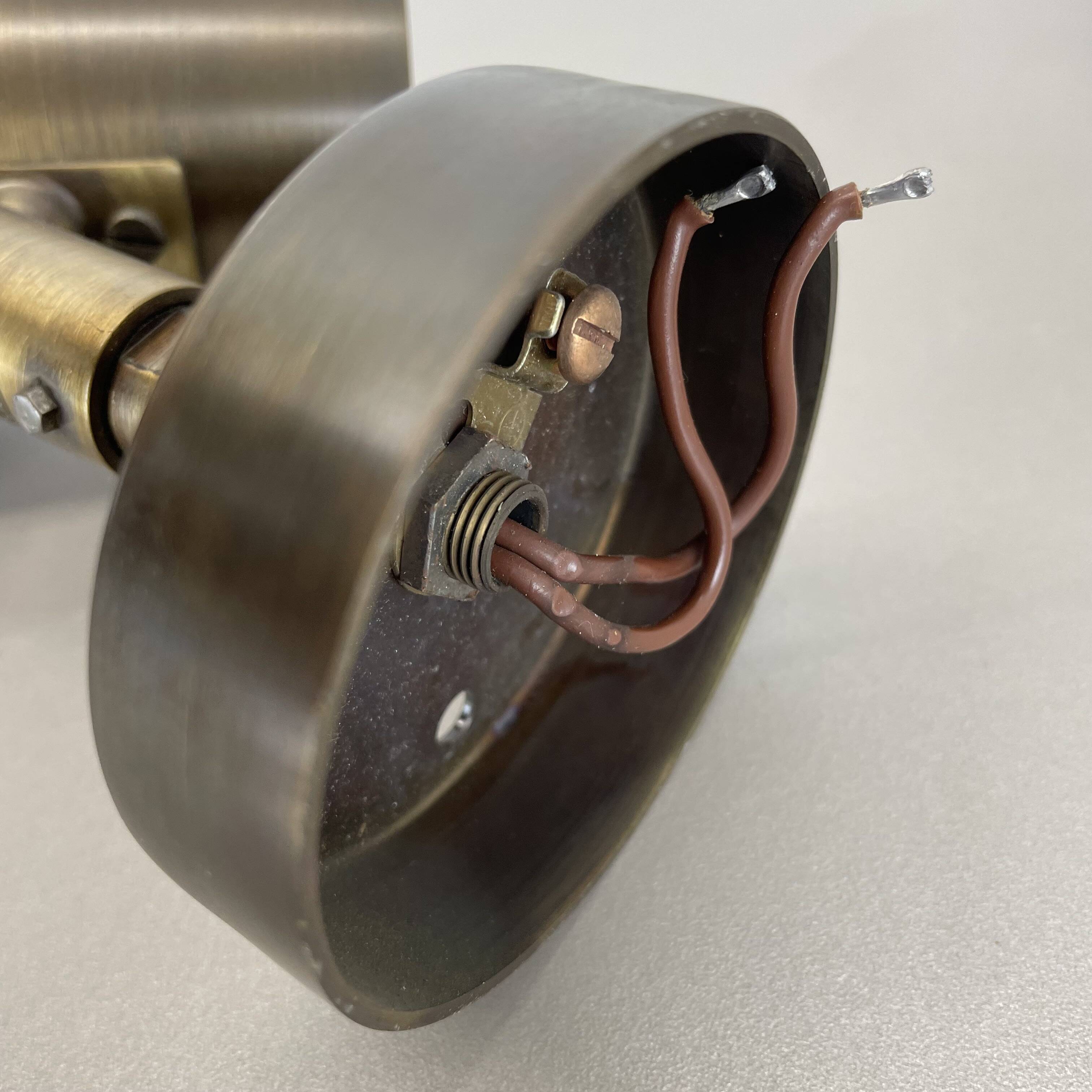 set of 2 Brass Spot elements ceiling wall Lights by OMI Lighting Germany, 1970s