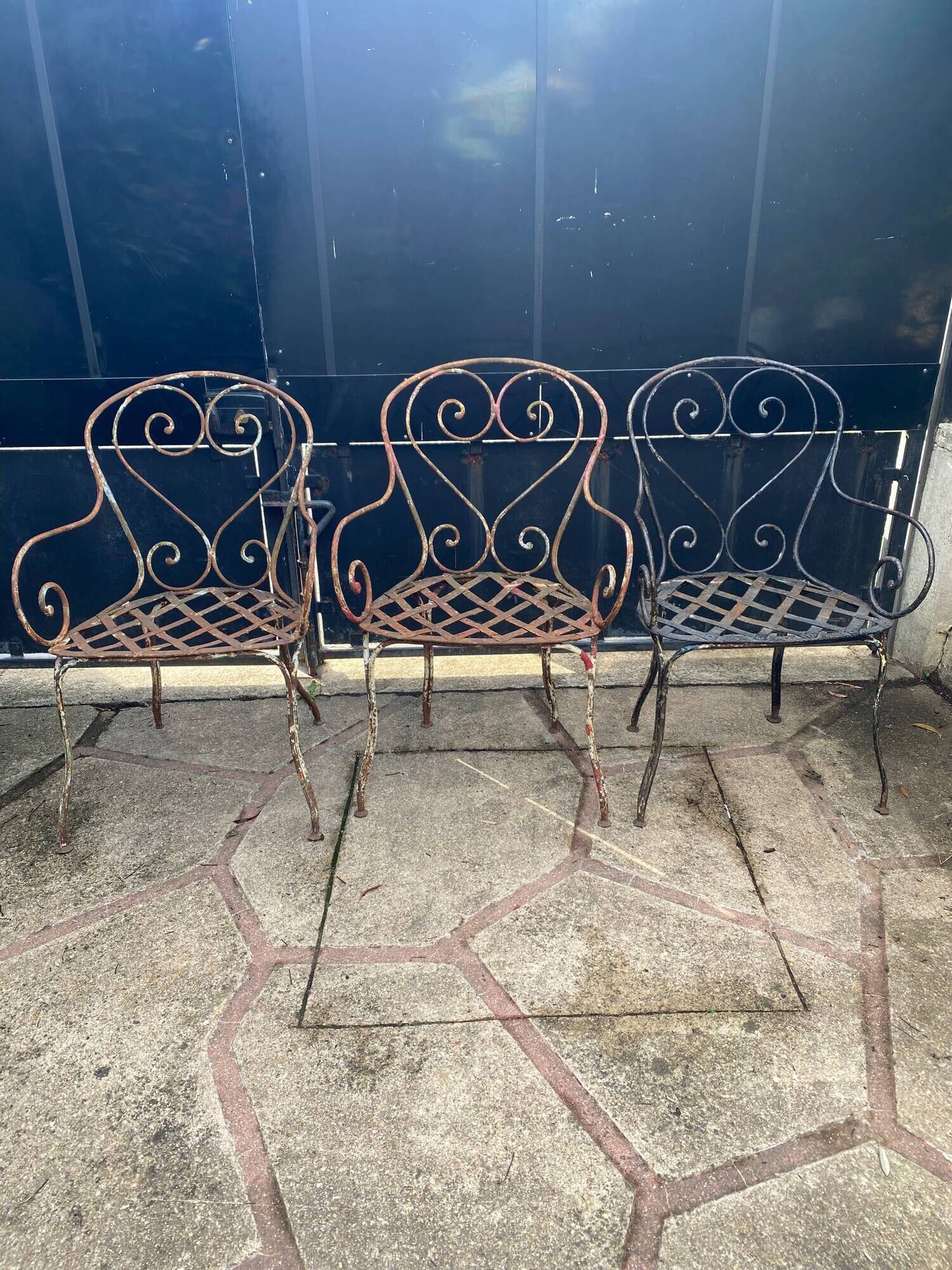 Wrought iron armchairs 1940