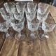 Set of 12 molded glass white wine glasses