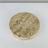 Round travertine ashtray, vintage