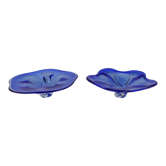 Set of 2 Art Glass Bowls by Josef Hospodka for Chribska Glassworks, 1960's